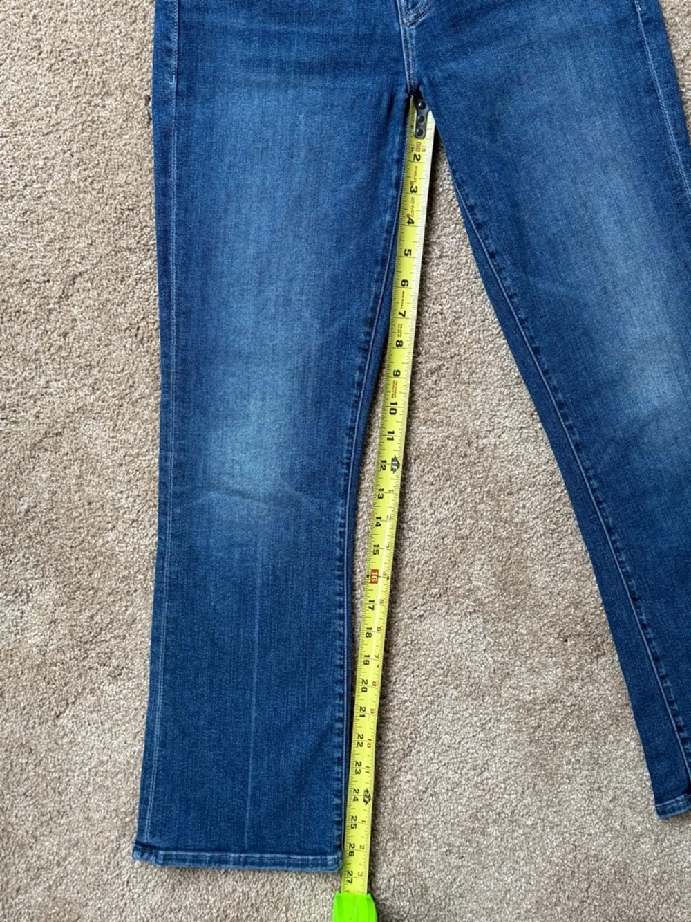 MOTHER The Outsider Ankle High Rise Jeans Blue “Walking on Coals” Size 27 - Picture 10 of 16